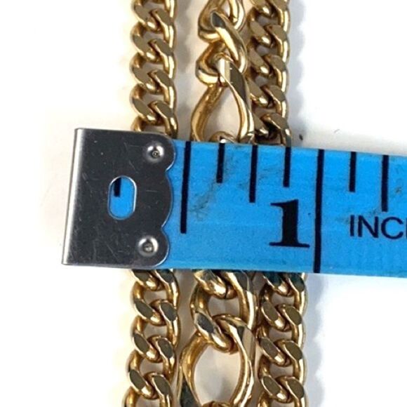 Trifari Vintage Gold Crown Chain Link Layered Necklace - Picture 5 of 7